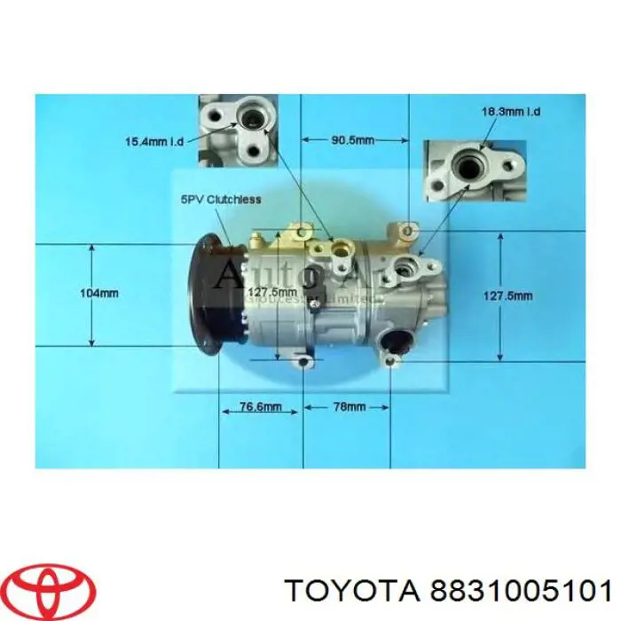 8831005101 Toyota Compresor climatizador