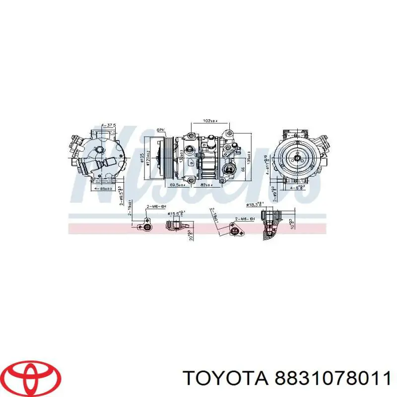 Compresor ac Toyota 8831078011 precio, desde 428,48 EUR