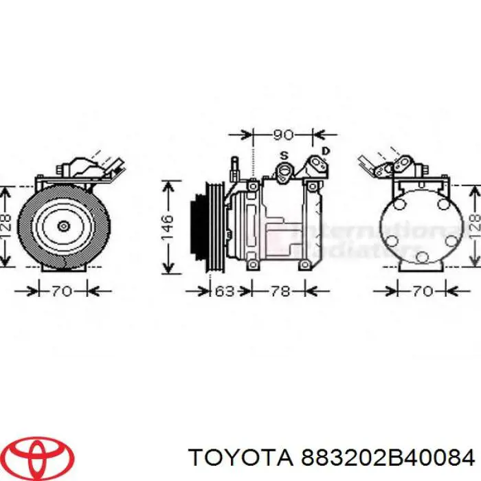 883202B40084 Toyota compresor de aire acondicionado