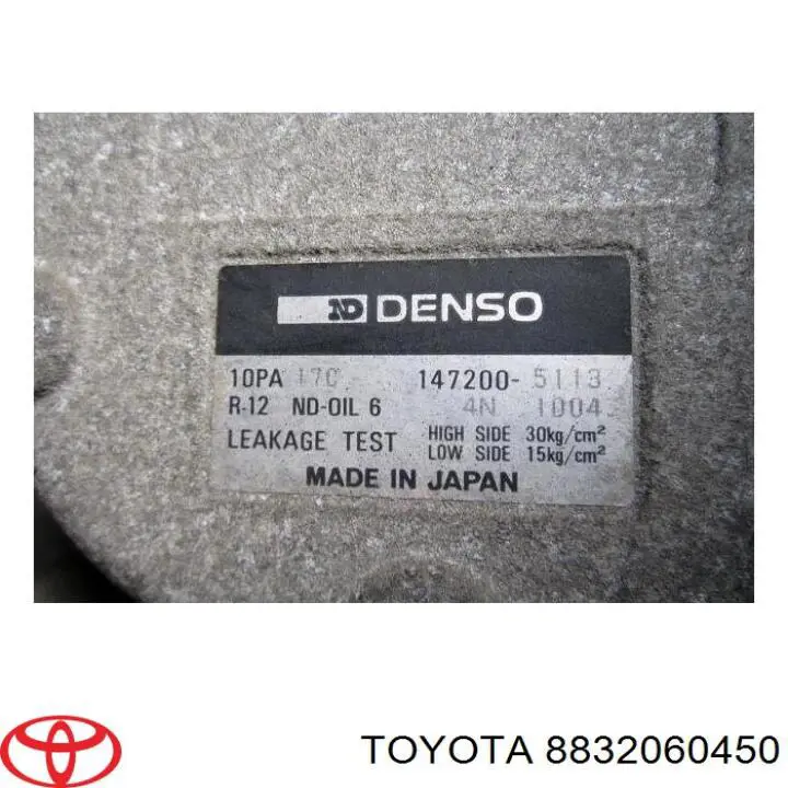 8832060450 Toyota compresor de aire acondicionado