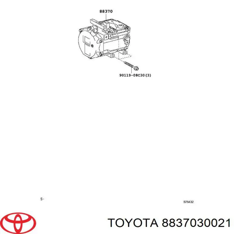 8837030021 Toyota compresor de aire acondicionado