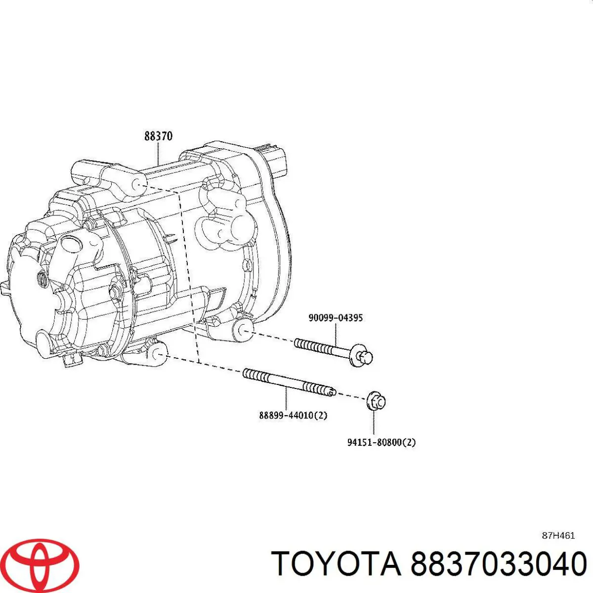 8837033040 Toyota compresor de aire acondicionado