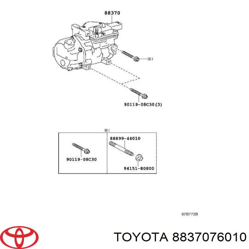 Compresor de aire acondicionado ES27C Toyota