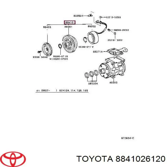 Polea del compresor del aire acondicionado para Toyota Hiace III H10