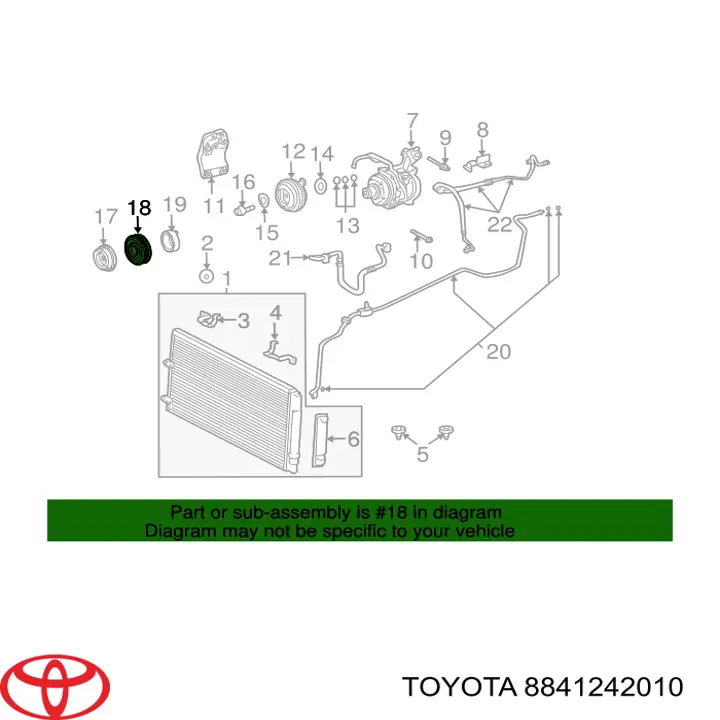 Polea del compresor de aire acondicionado Toyota 8841242010 precio, desde 519,00 EUR