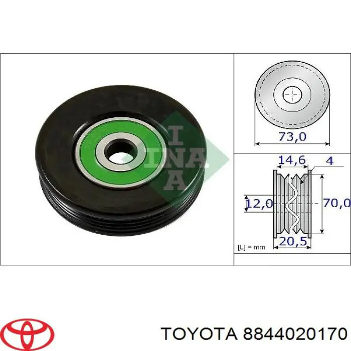 Rodillo tensor correa poli V Toyota 8844020170 precio, desde 19,51 EUR