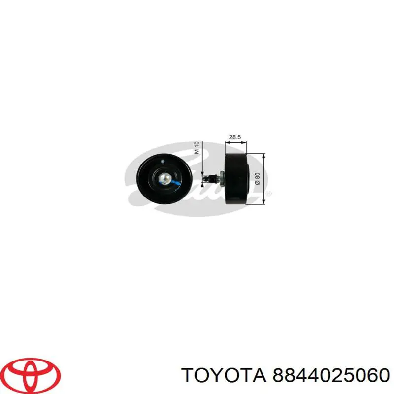 8844025060 Toyota polea inversión / guía, correa poli v