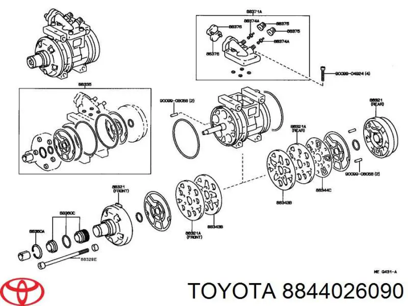 Rodillo, correa trapecial poli V Toyota Land Cruiser 80 (J8)
