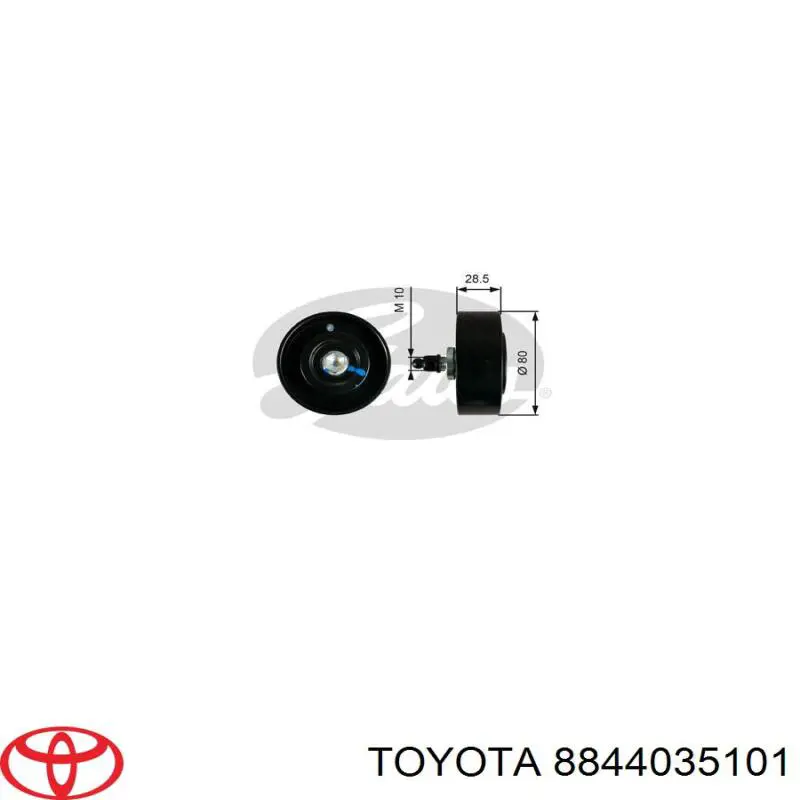 Polea inversión/guía, correa auxiliar servicios Toyota 8844035101 precio, desde 40,47 EUR