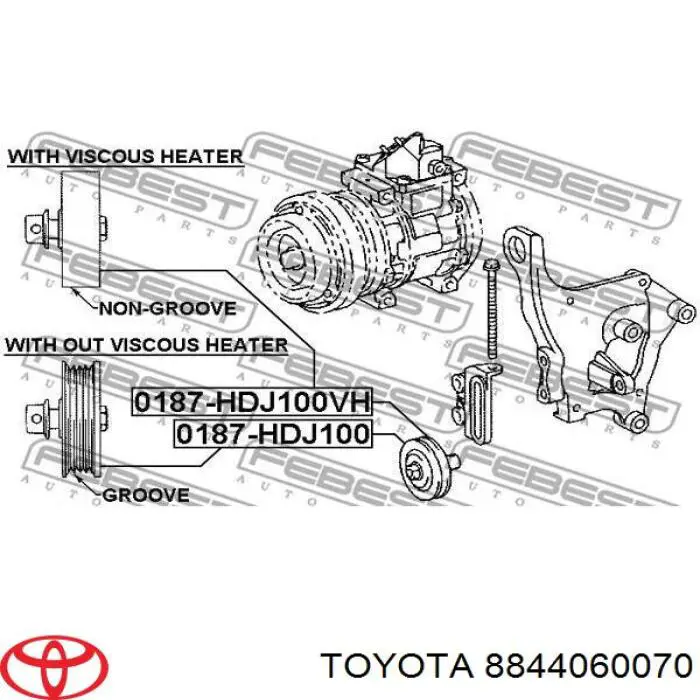Rodillo tensor correa poli V Toyota 8844060070 precio, desde 41,14 EUR