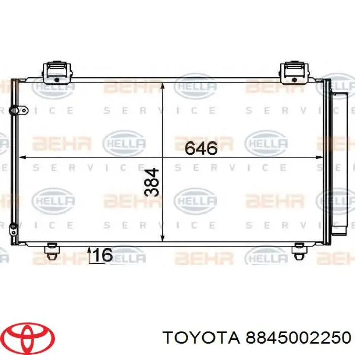 8845002250 Toyota condensador aire acondicionado