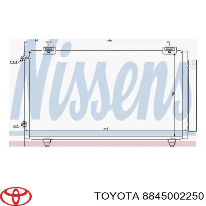 Comprar 8845002250 Toyota Condensador de aire acondicionado