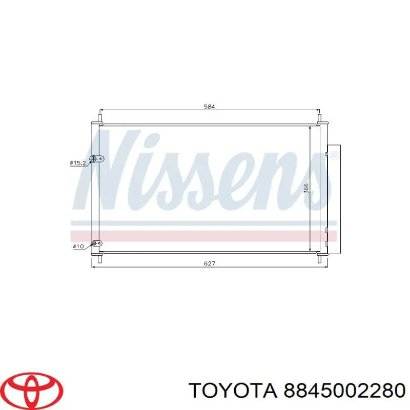 Comprar 8845002280 Toyota Condensador de aire acondicionado