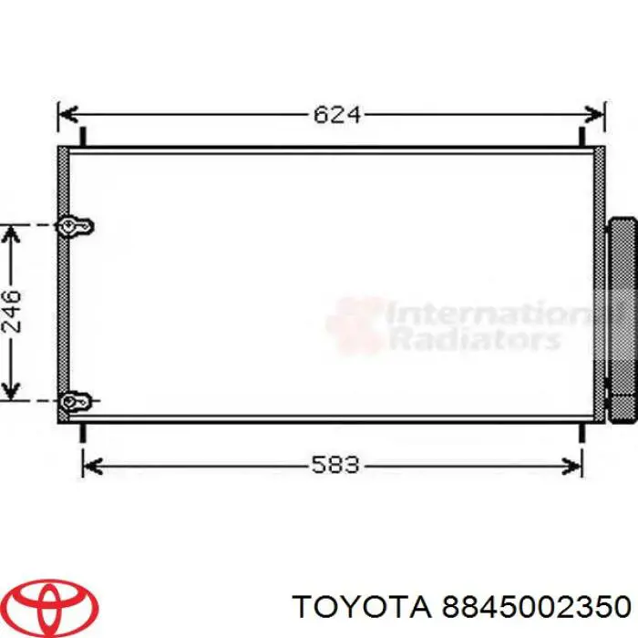 8845002350 Toyota condensador aire acondicionado