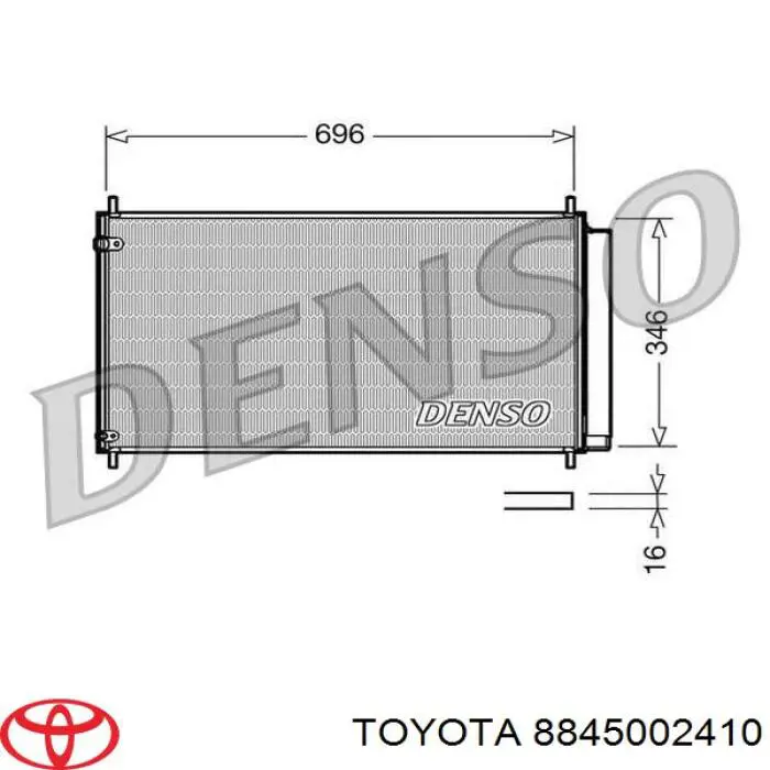 Comprar 8845002410 Toyota Condensador de aire acondicionado