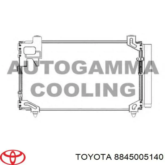 8845005140 Toyota condensador aire acondicionado
