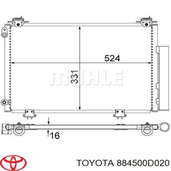 884500D020 Toyota condensador aire acondicionado