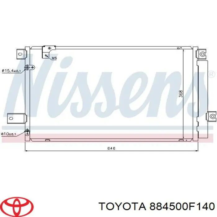 Comprar 884500F140 Toyota Condensador de aire acondicionado