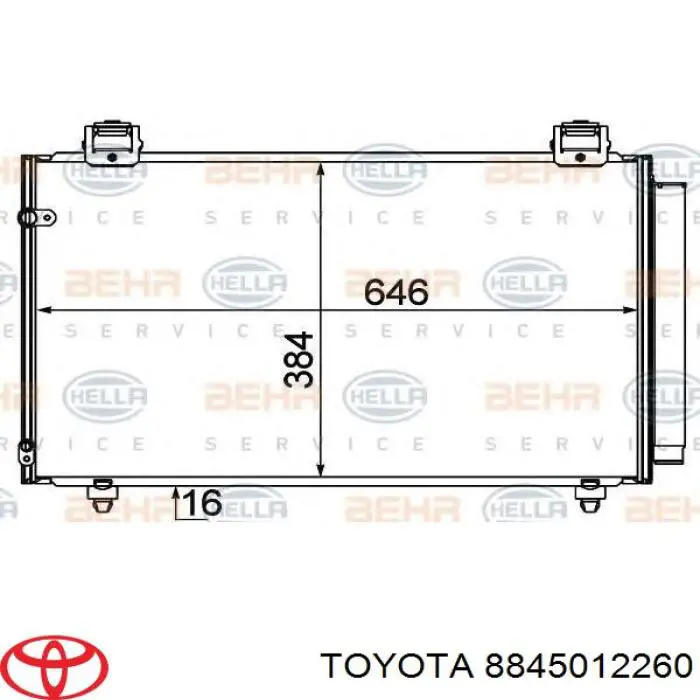 8845012260 Toyota condensador aire acondicionado
