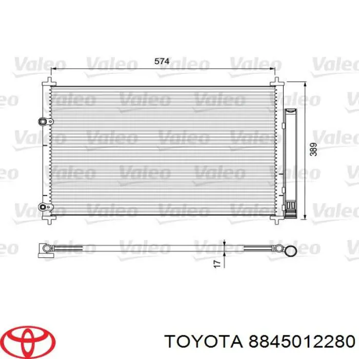 Comprar 8845012280 Toyota Condensador de aire acondicionado