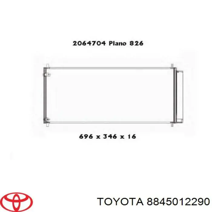 Comprar 8845012290 Toyota Condensador de aire acondicionado