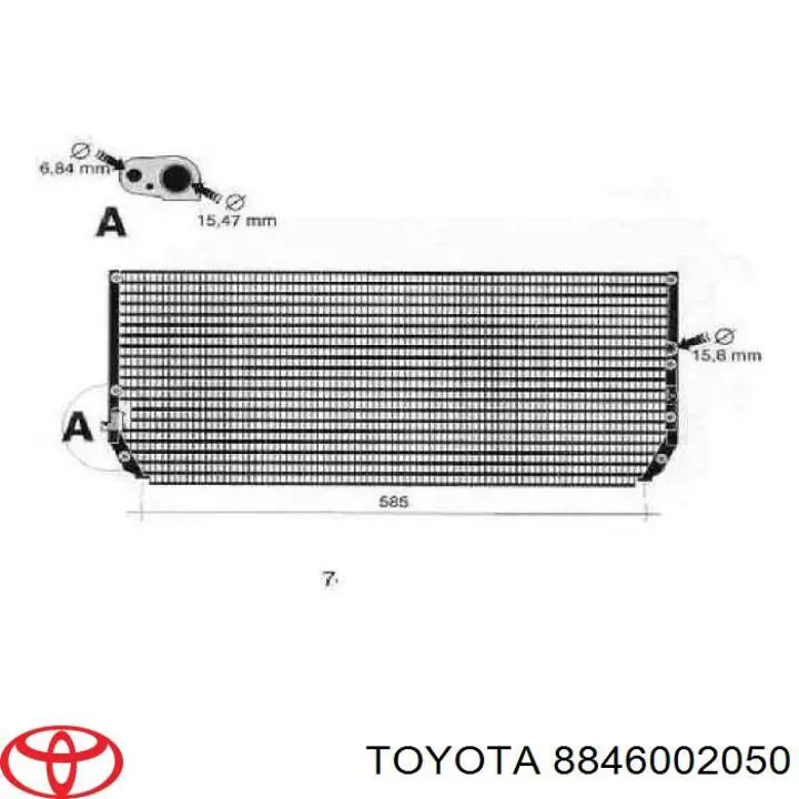Aire acondicionado capacitor Toyota 8846002050 precio, desde 100,25 EUR