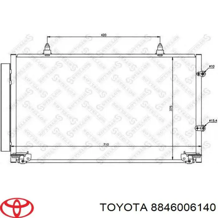 Aire acondicionado capacitor Toyota 8846006140 precio, desde 88,99 EUR