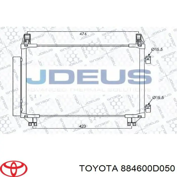 Comprar 884600D050 Toyota Condensador de aire acondicionado