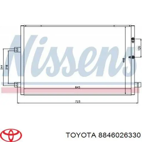 8846026330 Toyota Radiador de aire acondicionado