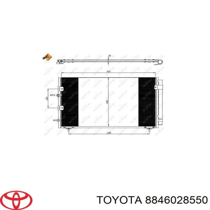 Aire acondicionado capacitor Toyota 8846028550 precio, desde 93,42 EUR
