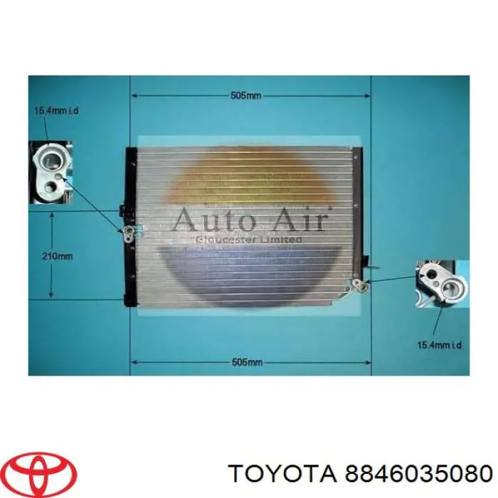 8846035080 Toyota Radiador de aire acondicionado