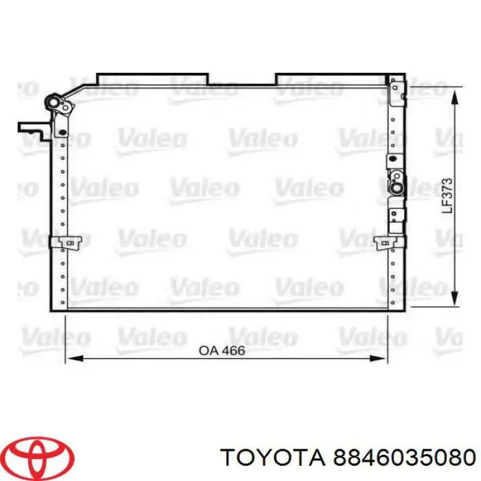 Aire acondicionado capacitor Toyota 8846035080 precio, desde 228,23 EUR