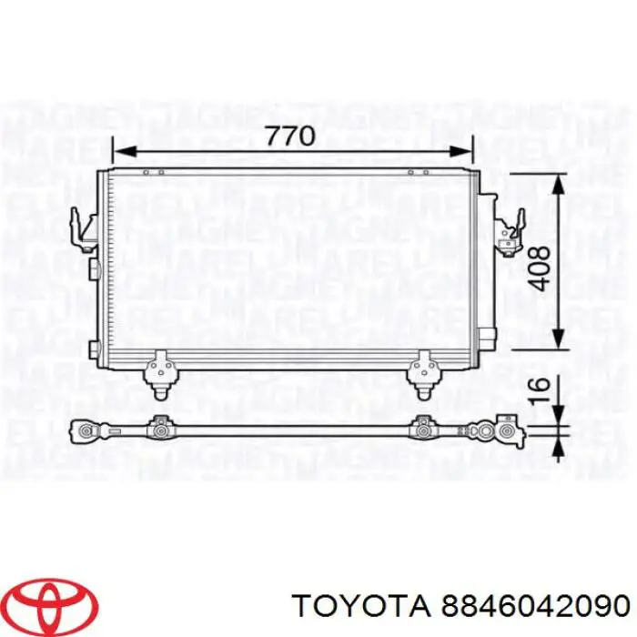 Comprar 8846042090 Toyota Condensador de aire acondicionado