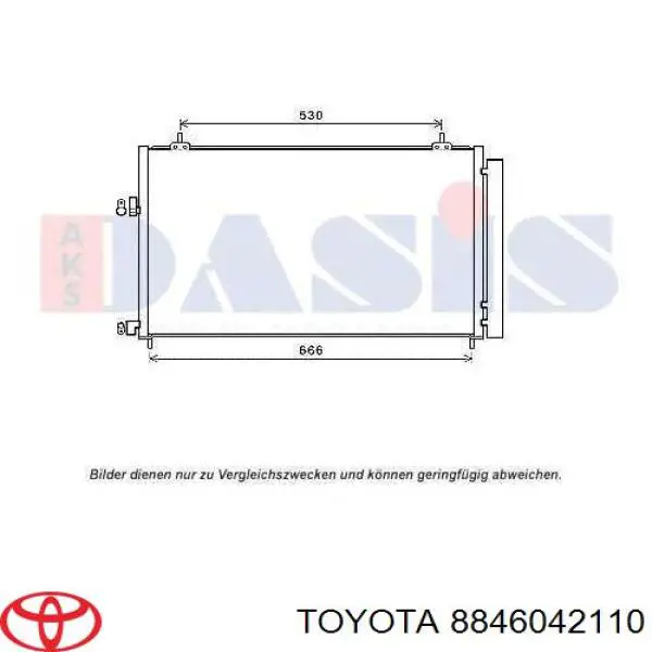Aire acondicionado capacitor Toyota 8846042110 precio, desde 85,76 EUR
