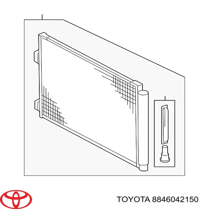 8846042150 Toyota Radiador de aire acondicionado