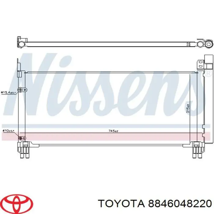8846048220 Toyota Radiador de aire acondicionado