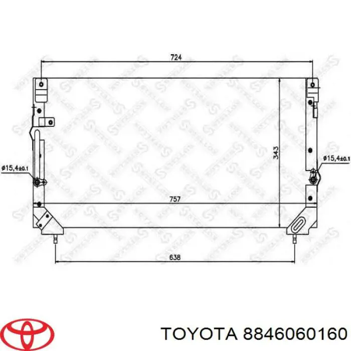 Condensador aire acondicionado 8846060160 Toyota