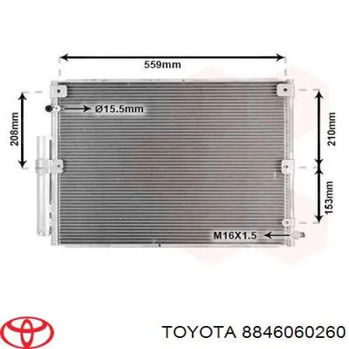CD010257M0A Koyorad Radiador de aire acondicionado