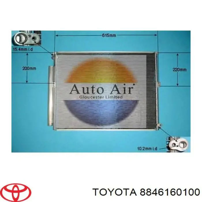 Comprar 8846160100 Toyota Condensador de aire acondicionado