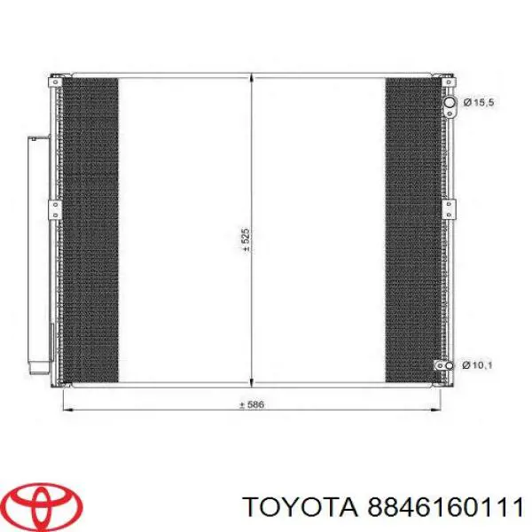 8846160111 Toyota condensador aire acondicionado