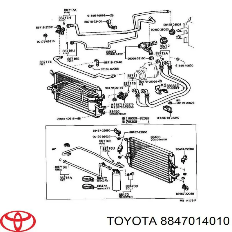8847014010 Toyota Filtro deshidratante aire acondicionado