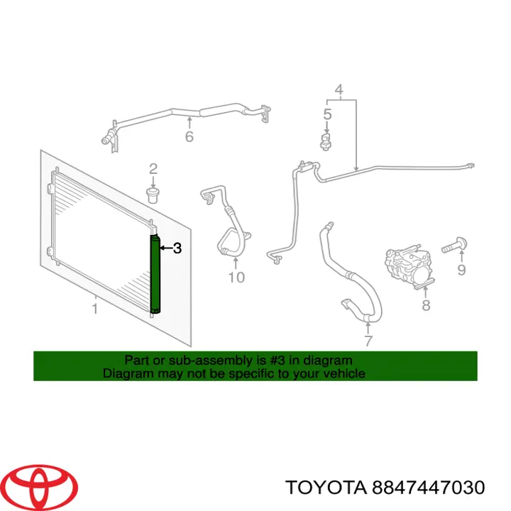 Comprar 8847447030 Toyota Filtro secador de aire acondicionado