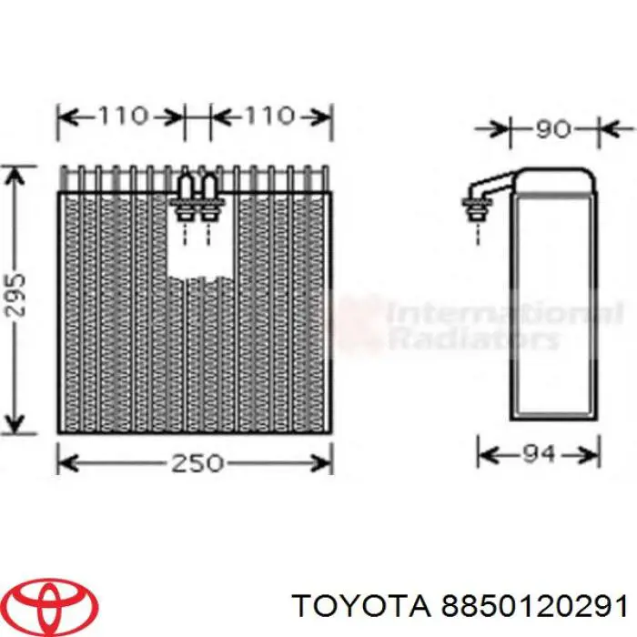 Evaporador, aire acondicionado para Toyota Picnic (XM1)