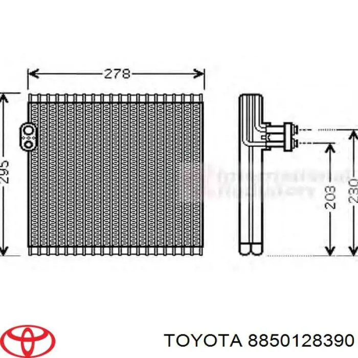 8850133120 Toyota evaporador, aire acondicionado