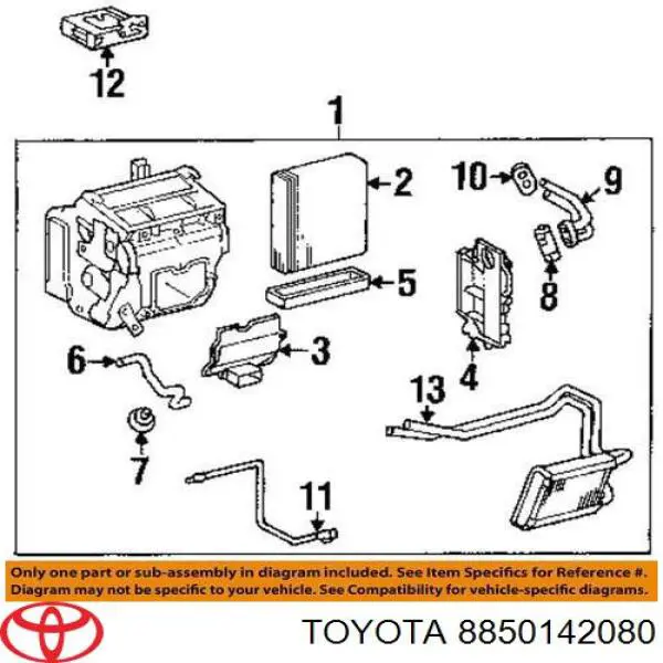 Evaporador, aire acondicionado para Toyota RAV4 (XA2)