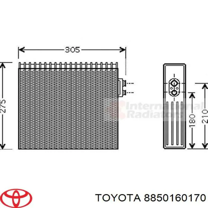 Evaporador, aire acondicionado para Toyota Land Cruiser 100 J10