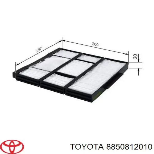 Filtro de cabina Toyota 8850812010 precio, desde 10,41 EUR