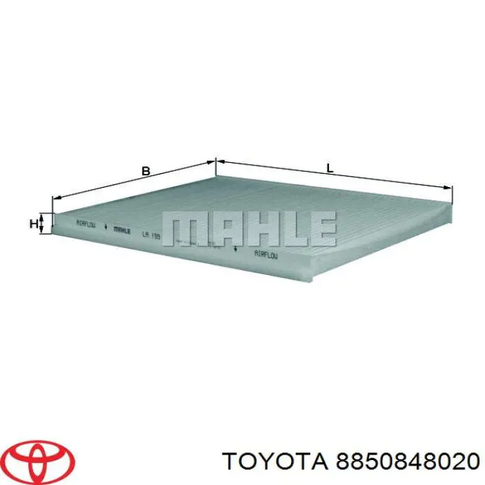 Filtro de cabina Toyota 8850848020 precio, desde 6,99 EUR