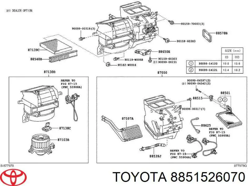 Válvula TRV del aire acondicionado Toyota 8851542090 precio, desde 43,56 EUR