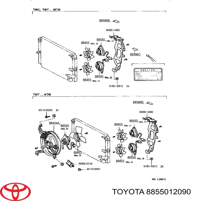 Comprar 8855012090 Toyota Ventilador (rodete) para radiador de aire acondicionado
